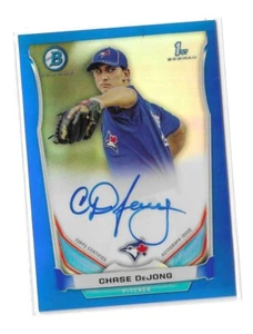 2014 BOWMAN CHROME CHASE DEJONG RC BLUE REFRACTOR AUTO AUTOGRAPH TWINS # /150 - Picture 1 of 1