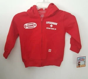 Junior Lifegaurd Hoodie 4T - NEW Red Full Zip - Picture 1 of 4