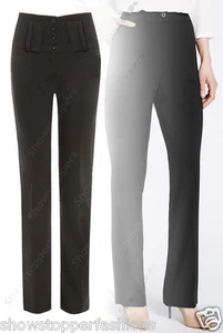 Nuevo Talle Alto Pantalones Ropa De Trabajo Escuela pernera recta 6 8 10 12 14 - Imagen 1 de 6