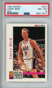 1992 Hoops #337 Larry Bird USA PSA 8 - Bild 1 von 2
