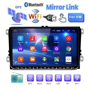 Für VW GOLF 5 6 POLO Passat Touran 2DIN Autoradio 9 Zoll Android GPS Navi Wifi - Bild 1 von 12