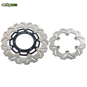 For Suzuki Floating Front Rear Brake Discs Rotors Kit DRZ400SM SuperMotard 2005+ - Picture 1 of 8