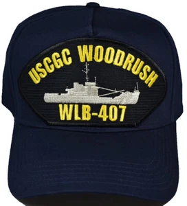USCGC WOODRUSH WLB-407 HAT - NAVY BLUE - Veteran Owned Business - Picture 1 of 1