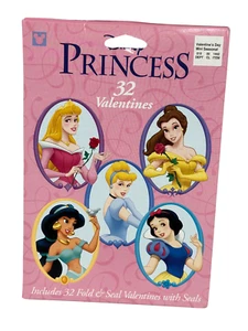 CARTOLINE GIORNO DISNEY PRINCESS 32 VALENTINES - Foto 1 di 2
