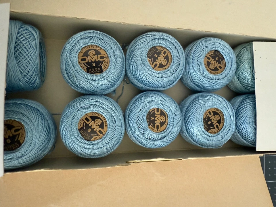 Vintage DMC Coton Cotton Perle  Thread Box of 10 Balls France Size 8 NOS - Image 1 of 4