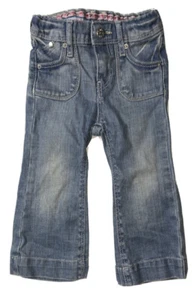 Preowned- H&M Adjustable Stretch Bootcut Denim Jeans Girls (Size 1 1/2-2Y) - Picture 1 of 7