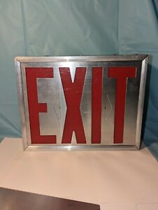 Vintage Carpenter Double Sided Metal Exit Sign new old stock never used