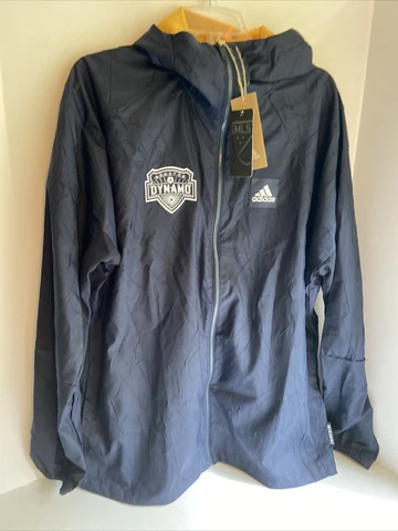 ADIDAS Houston Dynamo Windbreaker Primeblue MLS Jacket Size M GK1762 NWT $120 Cover