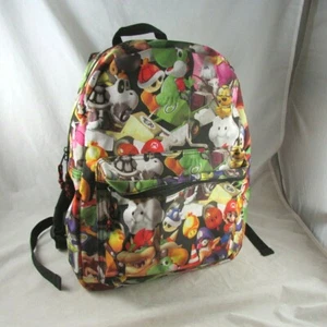 Nintendo Mario Kart Backpack All Over Character Print Yoshi Luigi  - Picture 1 of 7