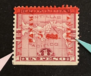 51712 PANAMA Stamp 1906 5c On 1peso Very Unusual Double Overprint Error MHOG EFO - Picture 1 of 2