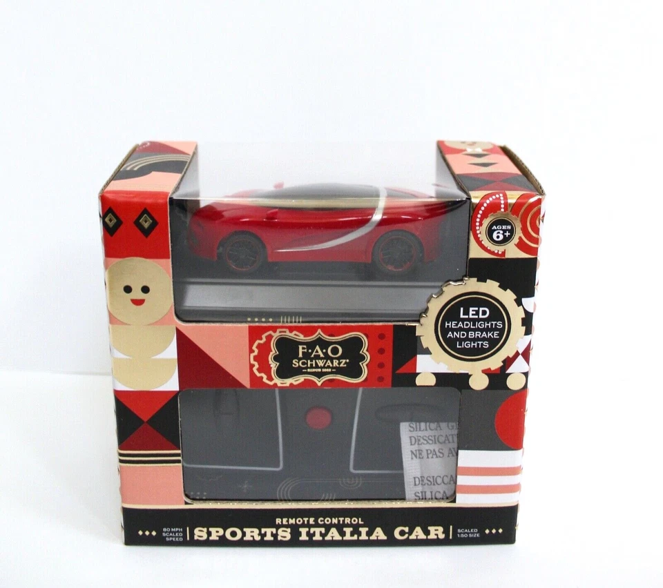 FAO Schwarz Remote Control Sports Italia Car 1:50 Scale 2.4 ghz Red NEW - Image 1 of 4