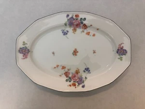 Union T China - Czechoslovakia - 13" x 9" Platter - Floral - Picture 1 of 8