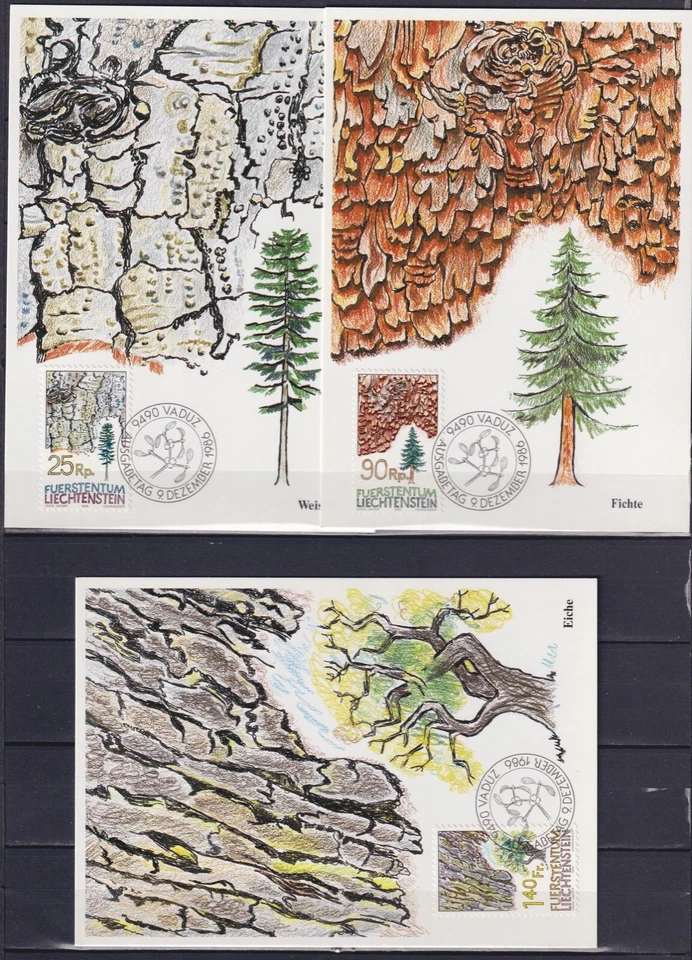 Liechtenstein 1986 Trees Maximum Card - Image 1 of 1