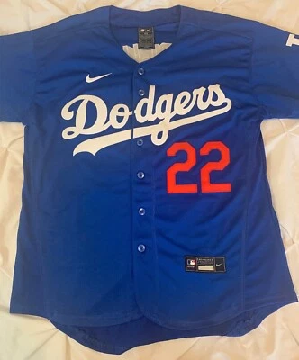 Clayton Kershaw Los Angeles Dodgers #22 Adult M L XL 2XL White Blue Jersey - Image 1 of 4