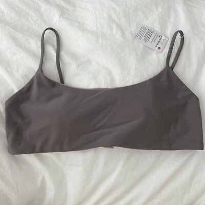 Top de Natación Lululemon All That Glimmers Nuevo con Etiquetas Grande Lunar Rock/Rosa Taupe Reversible Foto 1 de 4