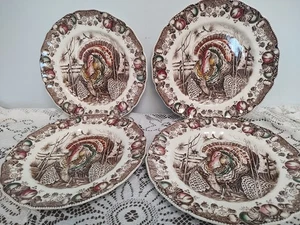4 Johnson Bros England SEINE MAJESTÄT Essteller Set Türkei 10,5" Thanksgiving - Bild 1 von 13