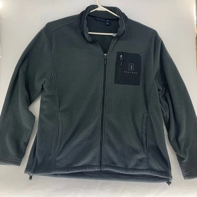 Suéter de golf PGA Tour para hombre con cremallera completa polar gris talla 2XL Foto 1 de 4