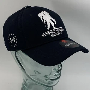 Under Armour WOUNDED WARRIOR PROJECT Mütze Kappe Druckknopflasche schwarz Einheitsgröße Alumni-Logo neu mit Etikett - Bild 1 von 21