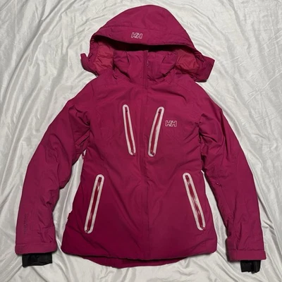 Chaqueta de esquí Helly Hansen para mujer Motion rosa intenso talla pequeña RECCO aislada elástica Foto 1 de 4
