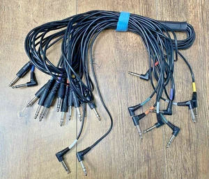 ALESIS DM10 TRS TS KABEL. snare tom hh crash ride kick GUTE LÄNGE UND BESCHRIFTET - Bild 1 von 16