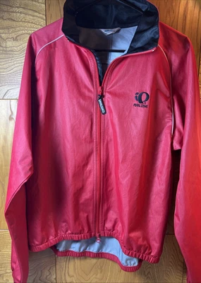 Pearl Izumi Cycling Jacket Full Zip Red Medium Activent Windbreaker Workout - Image 1 of 4