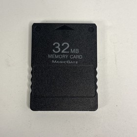 PlayStation 2 32MB Memory Card Black Tested Working Sony PS2 HC2-10080 Console