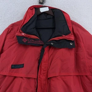 Vintage Columbia Reversible Jacket Mens Large Red WinterGame Insulated Coat 90s - Picture 1 of 11