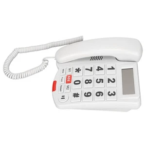 LD-265CID Duży przycisk Telefon przewodowy One Touch Dial Zestaw głośnomówiący Identyfikator dzwoniącego Telefon CB - Zdjęcie 1 z 22