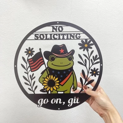 Letrero de patio sin solicitud, letrero de metal para puerta sin solicitud, letrero de no molestar Foto 1 de 4