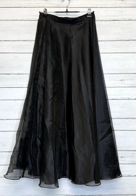 MSK юбка женщин черный макси трапециевидный Flowy шифоновое наложение вечер официальный большой - Изображение 1 из 4