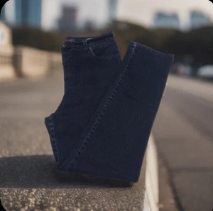 DAMEN GLORIA VANDERBILT Größe 14 AMANDA BLAU GERADER SCHNITT DENIM JEGGINGS JEANS - Bild 1 von 23