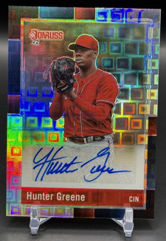 HUNTER GREENE 2022 Donruss Optic Retro 1988 Signatures Pandora Auto /20 RC - Image 1 of 2
