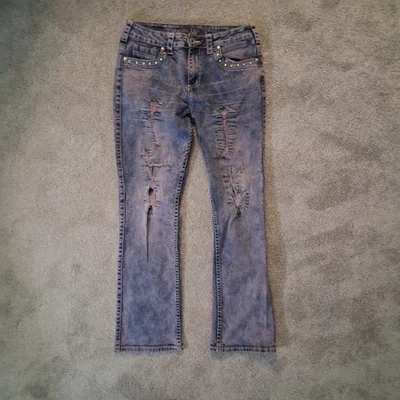 Cowgirl Tuff Co. Jeans Women Size 30x31 Avalance II Purple Distressed Western - Image 1 of 4