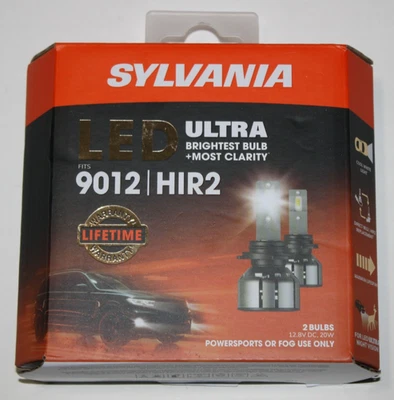 Sylvania LED Ultra 9012 Brightest Headlight 2 Bulbs 9012LEDHP.BX2 NEW - Image 1 of 4