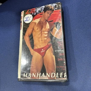 Vintage Manhandler Lifeguard VHS Video 90s Gay Interest OOP HTF Cult Big Box - Picture 1 of 3