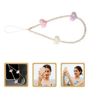 Mobile Phone Chain Lanyards for Women Girl Crystal Wrist Strap Cute Charm - Photo 1 sur 12