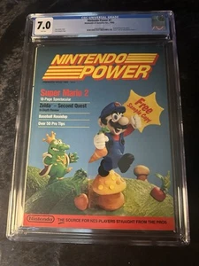 Nintendo Power Magazine #1 CGC 7.0 - White Pages - FREE SAMPLE EDITION - Picture 1 of 13