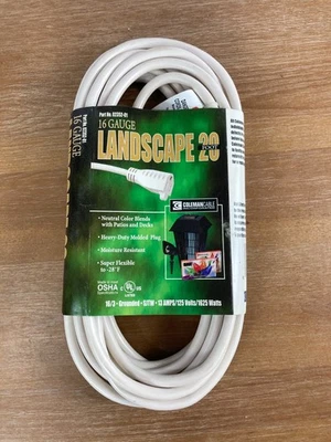 Cable Coleman 20 pies calibre 16 cable de extensión exterior - beige - cable exterior - nuevo Foto 1 de 2