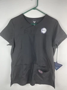 Koi Tech Scrub Top Stretchy Size Medium Black Pull Over - Picture 1 of 9