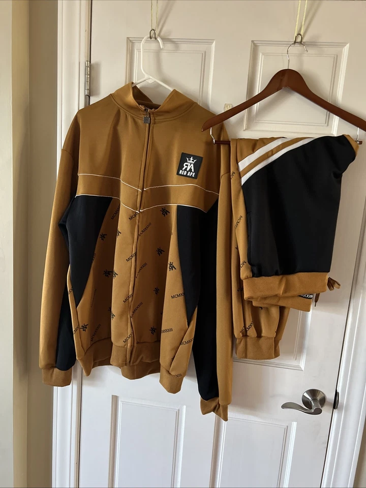 Pantalones deportivos Red Ape para hombre negros y marrones 3XL Foto 1 de 4