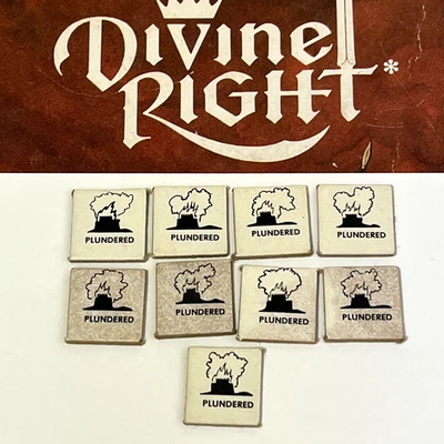 Vintage 1979 TSR - Divine Right PLUNDERED MARKER Counter Replacement Set - Image 1 of 4