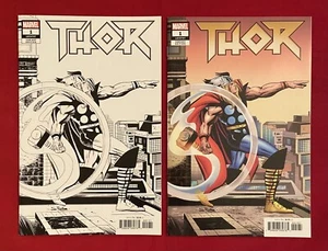 Thor #1 Jack Kirby Remastered Variant Set: 1:500 Color & 1:1000 Sketch NM Marvel - Picture 1 of 5