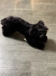 k&m peluche vintage pantera nera made in Japan rosa naso occhi gialli - Foto 1 di 8