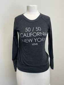 Rebel Yell Graphic Long Sleeve Shirt CA NY Love Logo Tee White Size M - Picture 1 of 9