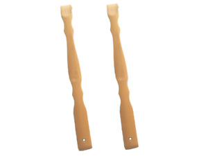 2Pcs Wooden Bamboo Back Scratcher Long Handle Itch Relief Finger-Like Scratchers