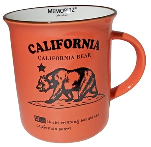 California Souvenir Orange Coffee Mug 12oz Memoriez are Forever California Bear - Picture 1 of 9