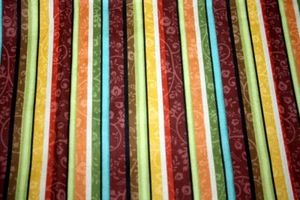 MIA STRIPE FROM KATHY BROWN FOR RED ROOSTER - 100% COTTON FABRIC - Picture 1 of 3