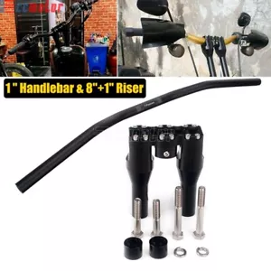 Barra elevadora de manillar de 8" 9" estilo club barra de 1" para Harley Softail Dyna FXDWG deslizamiento ancho - Imagen 1 de 11
