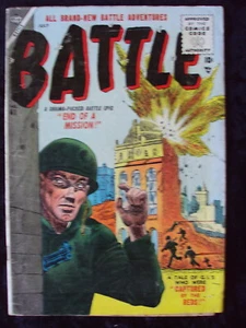 CÓMIC DE GUERRA BATTLE #41 1955 ATLAS EDAD DE ORO - Imagen 1 de 3
