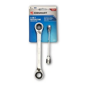 JobSmart 4-in-1 Metric Ratcheting Wrench 2pc Set: 8 10 12 13 & 16 17 18 19 mm - Picture 1 of 4